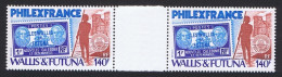 Wallis And Futuna 'Philexfrance 82' Stamp Exhibition Pair With Label 1982 MNH SG#395 Sc#282 - Ungebraucht