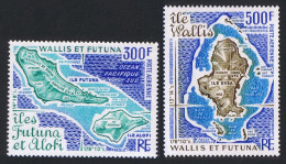 Wallis And Futuna Maps Of Islands 2v 1978 MNH SG#282-283 Sc#C78-C79 - Unused Stamps