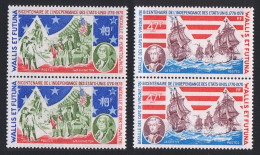 Wallis And Futuna American Revolution 2v In Pairs 1976 MNH SG#254-255 MI#284-285 Sc#C72-C73 - Unused Stamps