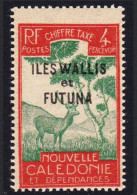 Wallis And Futuna Antelope Postage Due 4c Creme Paper 1930 MNH SG#D86 - Neufs