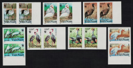 Vietnam Birds WWF Cranes 7v Imperf Pairs 1991 MNH SG#1557-1563 MI#2302U-2308U Sc#2243-2249 - Vietnam