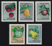 Vietnam Tropical Fruit 5v 1964 MNH SG#N331-N335 MI#334-338 Sc#324-328 - Viêt-Nam