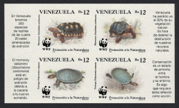 Venezuela WWF Red-footed Tortoise River Turtle Block Of 4 Imperf 1992 MNH SG#2969-2972 MI#2729-2732 Sc#1471 A-d - Venezuela