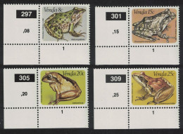 Venda Frogs 4v Corners 1982 MNH SG#67-70 - Venda