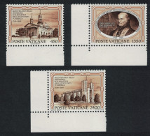 Vatican 1st Catholic Diocese In The USA 3v Margins 1989 MNH SG#945-947 Sc#842-844 - Nuovi