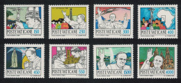 Vatican Pope John Paul II Journeys 3rd Series 8v 1984 MNH SG#816=825 Sc#738=748 - Unused Stamps