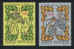 Vatican Blessed Agnes Of Prague 2v 1982 MNH SG#779-780 Sc#705-706 - Unused Stamps