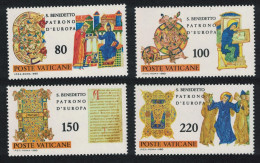 Vatican 1500th Birth Anniversary Of St Benedict 4v 1980 MNH SG#735-738 Sc#668-671 - Unused Stamps
