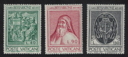 Vatican Cardinal Bassarion 3v 1972 MNH SG#588-590 Sc#528-530 - Neufs