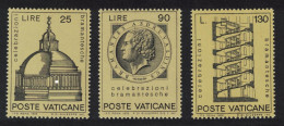 Vatican Bramante Architect Celebrations 3v 1972 MNH SG#571-573 Sc#515-517 - Unused Stamps