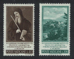 Vatican 'St Benedict' Painting After Perugino 1965 MNH SG#458-459 Sc#414-415 - Nuovi