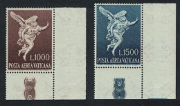 Vatican 'Annunciation' After F. Valle Painting 2v Corners 1962 MNH SG#368-369 Sc#C45-C46 - Ongebruikt