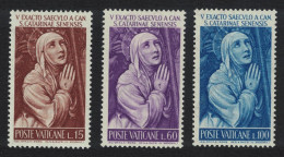 Vatican St Catherine Of Siena's Canonisation 3v 1962 MNH SG#379-381 Sc#335-337 - Unused Stamps