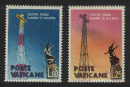 Vatican Saint Maria Di Galeria Radio Station 2v 1959 MNH SG#294-295 Sc#262-263 - Unused Stamps