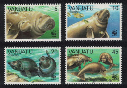 Vanuatu WWF Dugong Manatee 4v 1988 MNH SG#492-495 MI#782-785 Sc#470-473 - Vanuatu (1980-...)