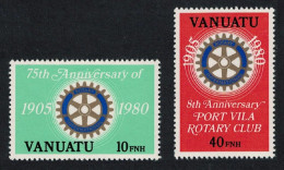 Vanuatu 75th Anniversary Of Rotary International 2v 1980 MNH SG#300-3010E - Vanuatu (1980-...)