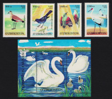 Uzbekistan Lapwing Thrush Creeper Crane Swan Birds 4v+MS 2010 MNH SG#693-MS697 MI#853-855+Block 54 - Uzbekistan
