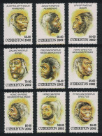 Uzbekistan Mammoth Cave Drawings Pre-Human Ancestors 9v 2002 MNH SG#410 MI#442-450 - Usbekistan