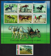Uzbekistan Horses Equestrian Sport 7v 2000 MNH SG#243-249 MI#247-253 - Uzbekistan