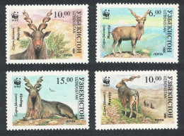 Uzbekistan WWF Markhor Screw Horn Goat 4v 1995 MNH SG#62-65 MI#61-64 Sc#64-67 - Usbekistan