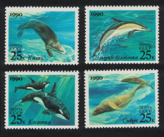 USSR Dolphin Whale Otter Sea Lion Marine Mammals 4v 1990 MNH SG#6187-6190 - Unused Stamps