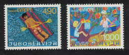 Yugoslavia Joy Of Europe Meeting Belgrade Children's Paintings 2v 1977 MNH SG#1782-1783 - Autres & Non Classés