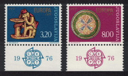 Yugoslavia Europa Handicrafts 2v Margins 1976 MNH SG#1721-1722 - Autres & Non Classés