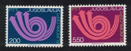 Yugoslavia Post Horn Europa 2v 1973 MNH SG#1553-1554 - Autres & Non Classés