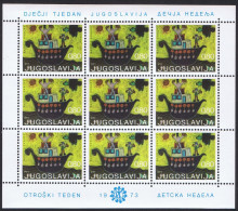 Yugoslavia Painting Children's Week Sheetlet Of 9v 1973 MNH SG#1564 Sc#1149 - Autres & Non Classés