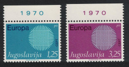 Yugoslavia Sun Composed Of Fibres Europa 2v Margins 1970 MNH SG#1425-1426 - Autres & Non Classés