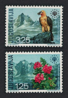 Yugoslavia Lammergeier Bird Alpenrose Nature Conservation 2v 1970 MNH SG#1444-1445 MI#1406-1407 Sc#1042-1043 - Autres & Non Classés