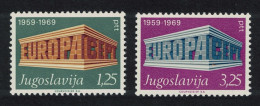 Yugoslavia Colonnade Europa 2v 1969 MNH SG#1407-1408 - Autres & Non Classés