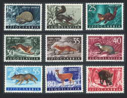 Yugoslavia Forest Mammals Hedgehog Squirrel Badger Fox Deer 9v 1960 MNH SG#956-964 MI#917-925 Sc#572-580 - Sonstige & Ohne Zuordnung