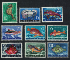 Yugoslavia Fish Lobster Nautilus Adriatic Sea Creatures 9v 1956 MNH SG#825-833 Sc#452-460 - Sonstige & Ohne Zuordnung