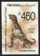Yemen Tyrannosaurus Dinosaur MS 1990 MNH SG#MS30 Sc#556 - Yémen