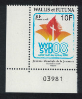 Wallis And Futuna World Youth Day Corner Control Number 2008 MNH SG#948 - Unused Stamps