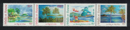 Wallis And Futuna Kingfisher Birds Landscapes Strip Of 4v 2002 MNH SG#807-810 Sc#559 - Ongebruikt