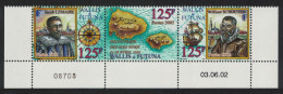 Wallis And Futuna Discovery Of Futuna Strip Of 3v Date Control Number 2002 MNH SG#804-806 Sc#558 - Ungebraucht