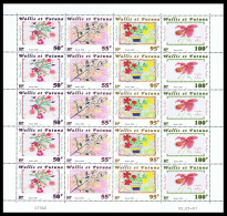 Wallis And Futuna Children's Flowers Paintings 4v Full Sheet F1 2001 MNH SG#779-782 Sc#540 - Unused Stamps