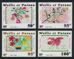 Wallis And Futuna Children's Flowers Paintings4v 2001 MNH SG#779-782 Sc#540 - Neufs