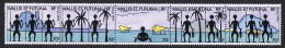 Wallis And Futuna Islands Strip Of 5v Folded 1992 MNH SG#606-610 Sc#436 A-e - Ongebruikt