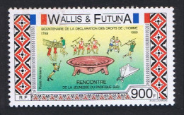 Wallis And Futuna Football Soccer Declaration Of Human Rights 1989 MNH SG#549 MI#569 Sc#384 - Nuevos