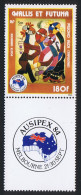 Wallis And Futuna Ausipex '84 With Label Folded Along Perforation 1984 MNH SG#453 Sc#C136 - Unused Stamps