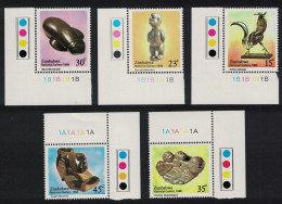 Zimbabwe Sculpture Painting Art National Gallery 5v Corners 1988 MNH SG#728=733 - Zimbabwe (1980-...)