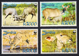 Zambia WWF Greater Kudu 4v 2008 MNH SG#1049-1052 MI#1606-1609 Sc#1103a-d - Zambie (1965-...)