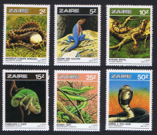 Zaire Reptiles 6v 1987 MNH SG#1273-1278 MI#939-944 Sc#1231-1236 - Neufs