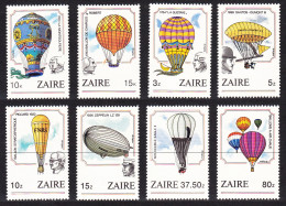 Zaire Manned Flight 8v 1984 MNH SG#1201-1208 MI#867-874 Sc#1160-1167 - Unused Stamps