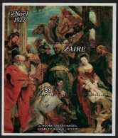 Zaire Rubens Painting 'Adoration Of The Magi' MS RAR 1977 MNH MI#Block 16 - Nuevos