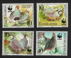 Yugoslavia WWF Birds Partridges 4v 2000 MNH SG#3236-3239 MI#2966-2969 Sc#2479 A-d - Autres & Non Classés