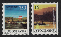 Yugoslavia Steamers Ships Danubian Regions Conference 2v 1991 MNH SG#2708-2709 - Andere & Zonder Classificatie